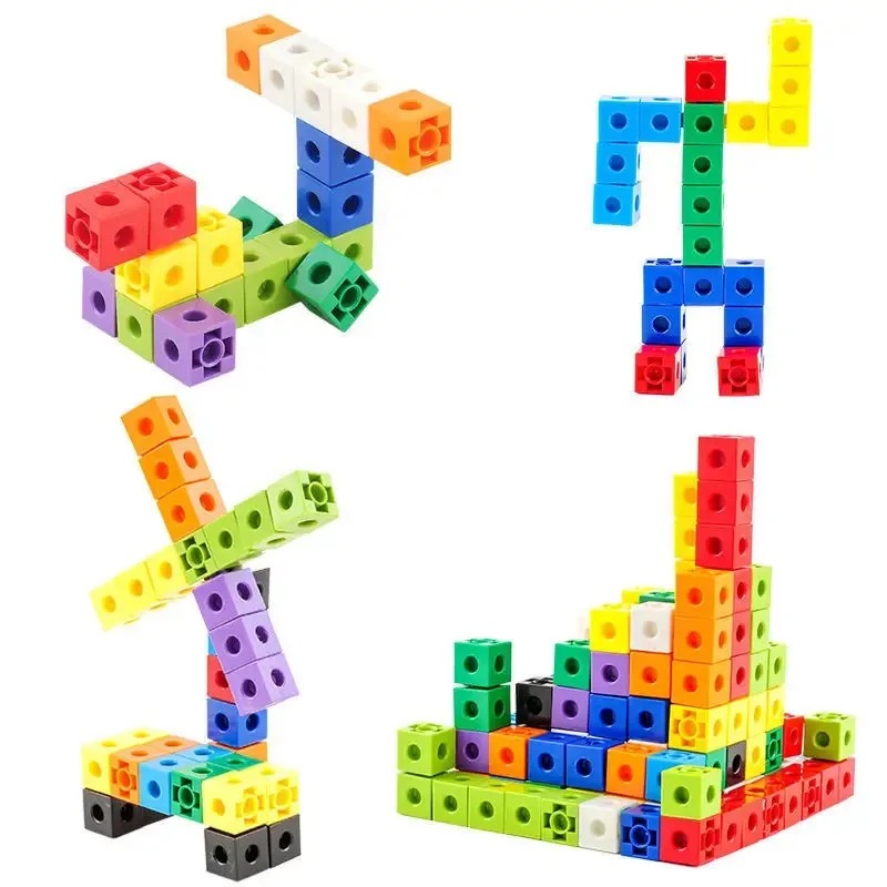 Math Manipulative Set - Juego de 100 Cubos de Enlace,