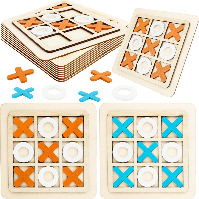 Kids Education Template - Juegos de madera Tic Tac Toe,