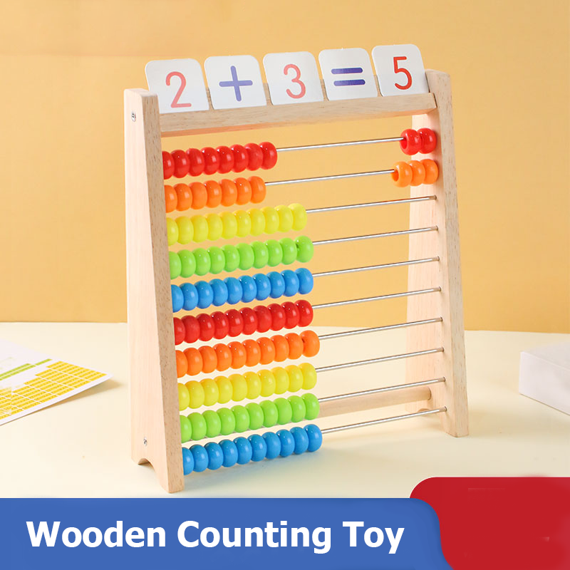 Math Manipulative Set - Juguete de conteo de madera Ábaco