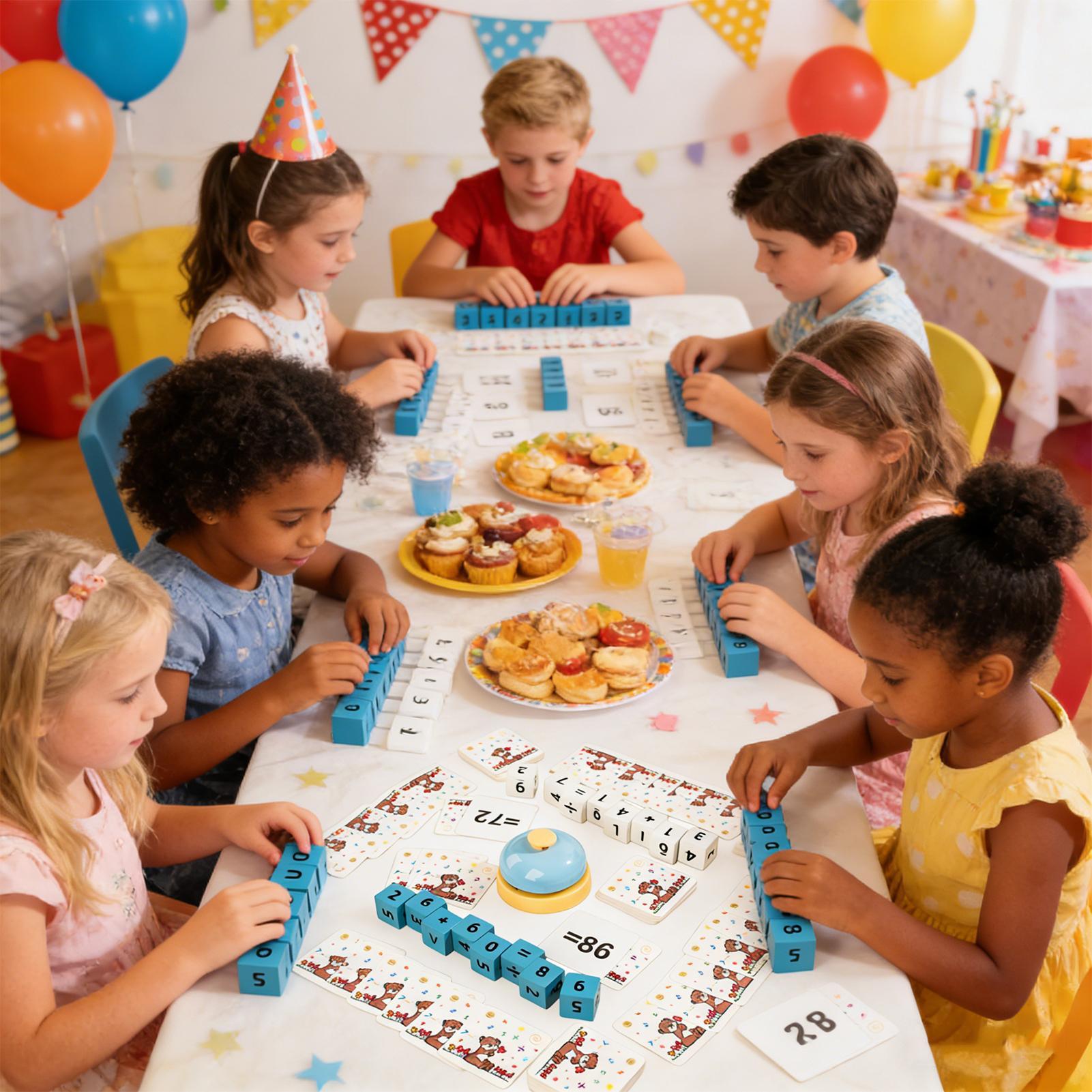 Math Manipulative Set - Bloques de números de madera rompecabezas