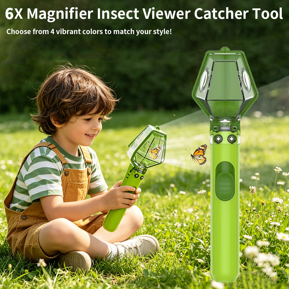 Kids Outdoor Education - Lupa 6X para Niños, Atrapa Insectos,