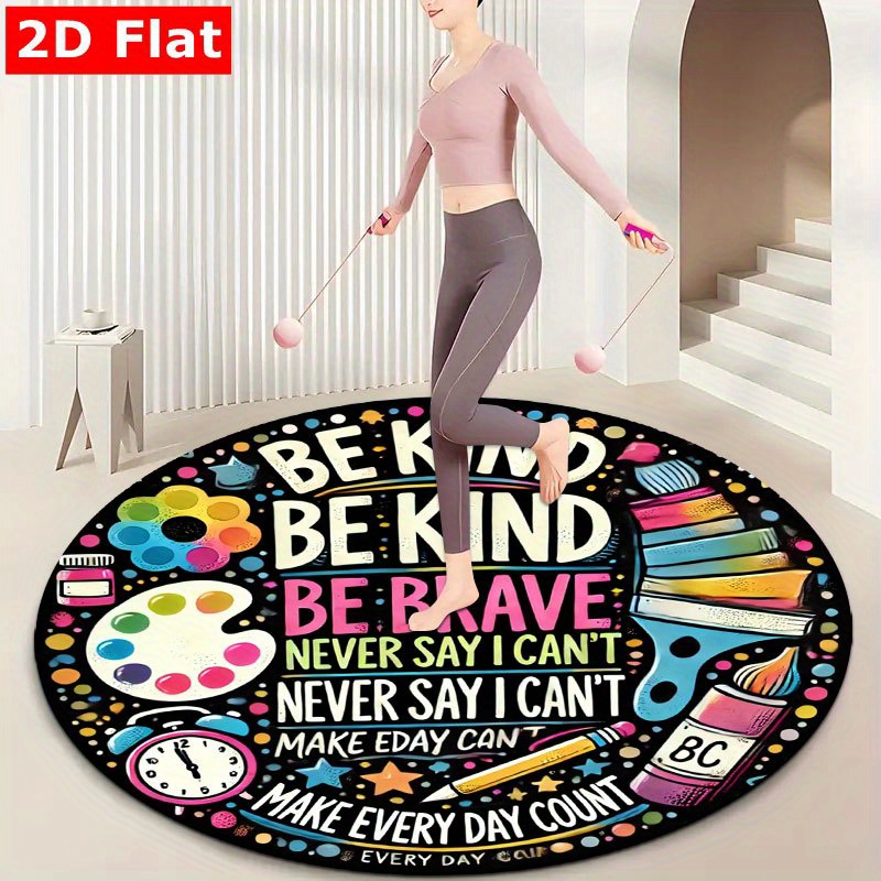 Alfombra redonda de franela co - School Kids Education Quotes reseña y precio