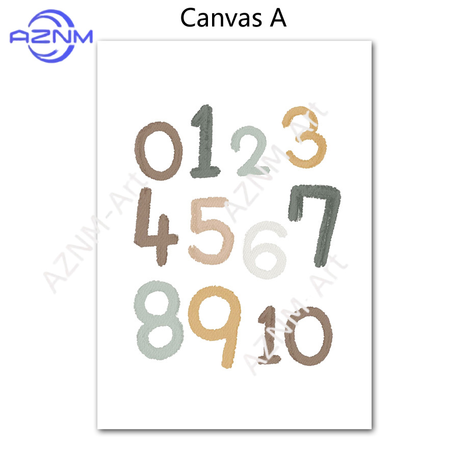 1/2 Piezas de Lienzo Decorativ - Kids Education Picture reseña y precio