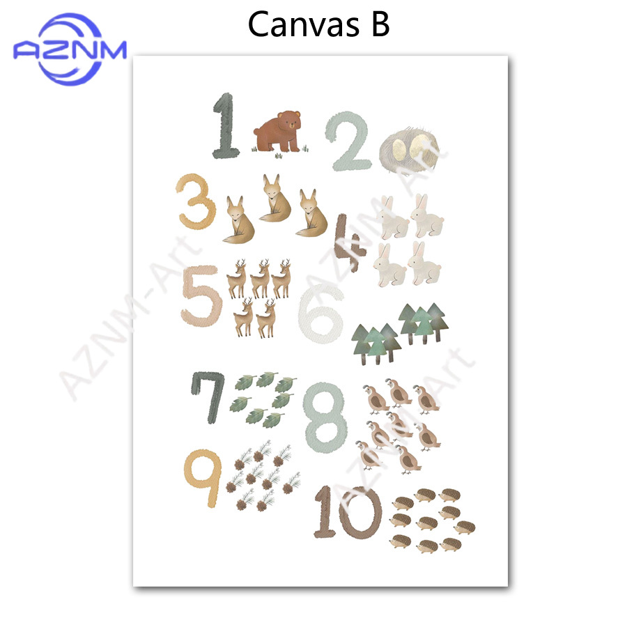 1/2 Piezas de Lienzo Decorativ - Kids Education Picture reseña y precio