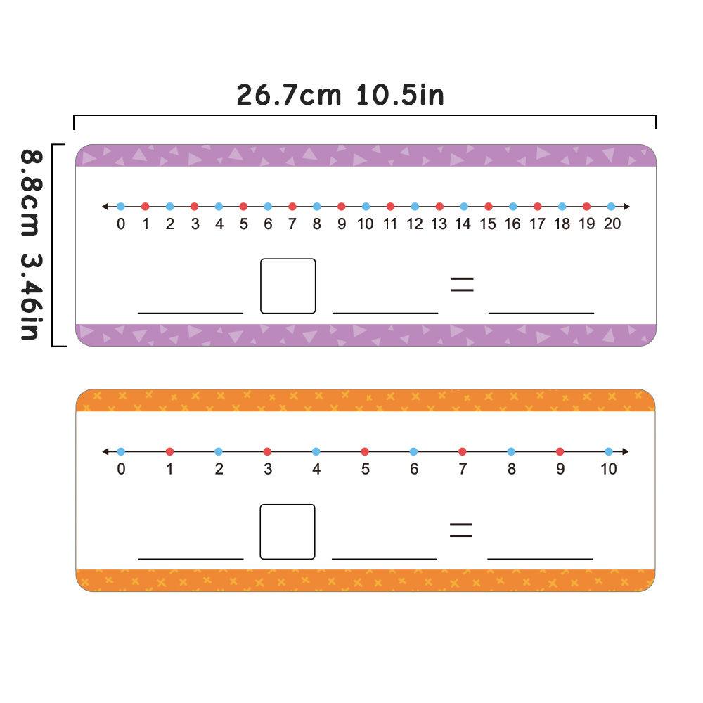 Tarjetas educativas de línea d - Math Manipulative Set reseña y precio