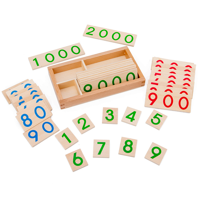 Tarjeta de números de madera 1 - Math Manipulative Set reseña y precio