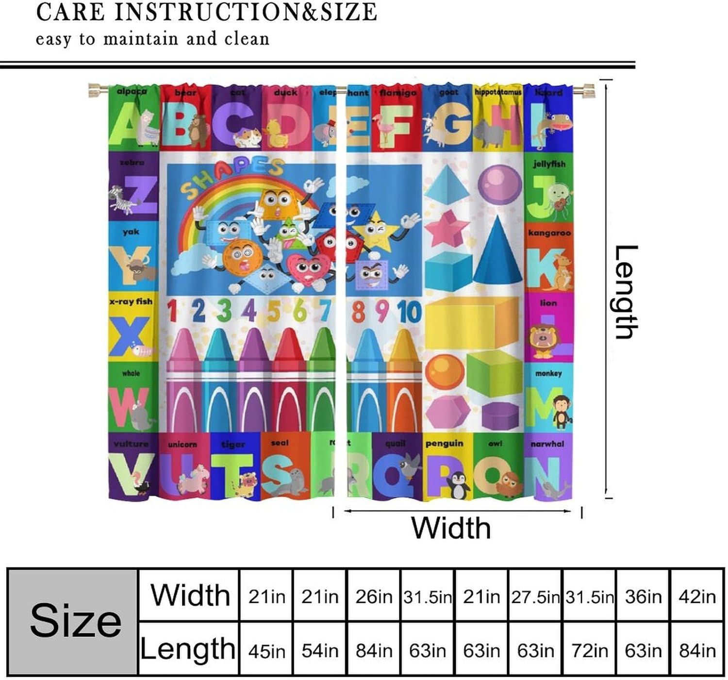 Cortinas educativas ABC colori - Kids Education Youtube reseña y precio