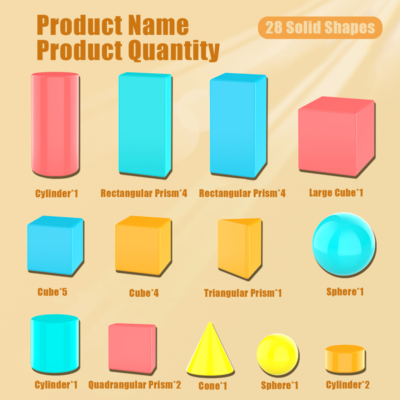 28/36 Uds. Sólidos geométricos - Math Manipulative Set reseña y precio