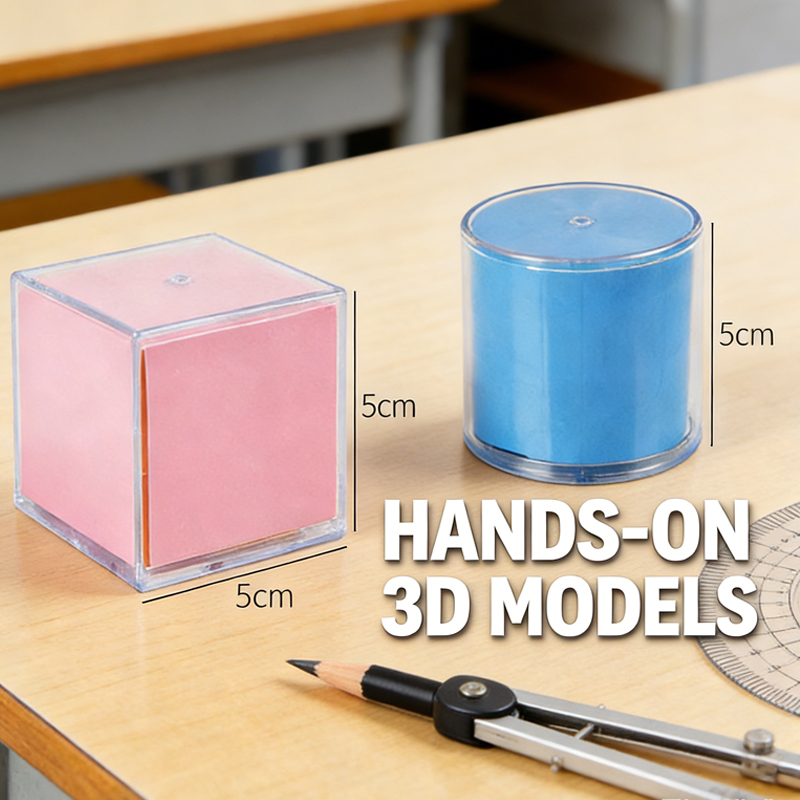 8 piezas de figuras geométrica - Math Manipulative Set reseña y precio
