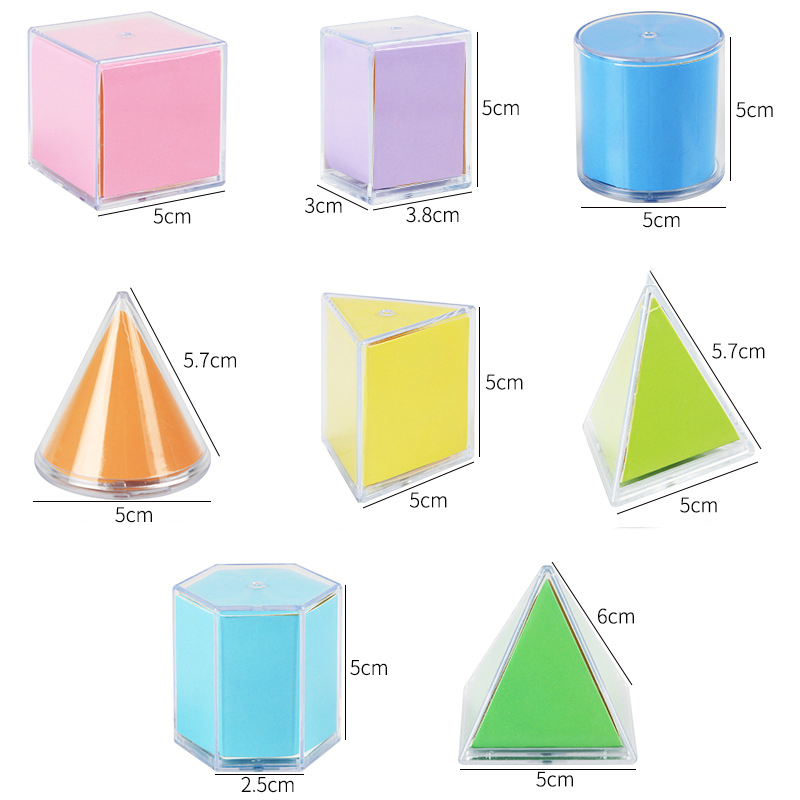 8 piezas de figuras geométrica - Math Manipulative Set reseña y precio
