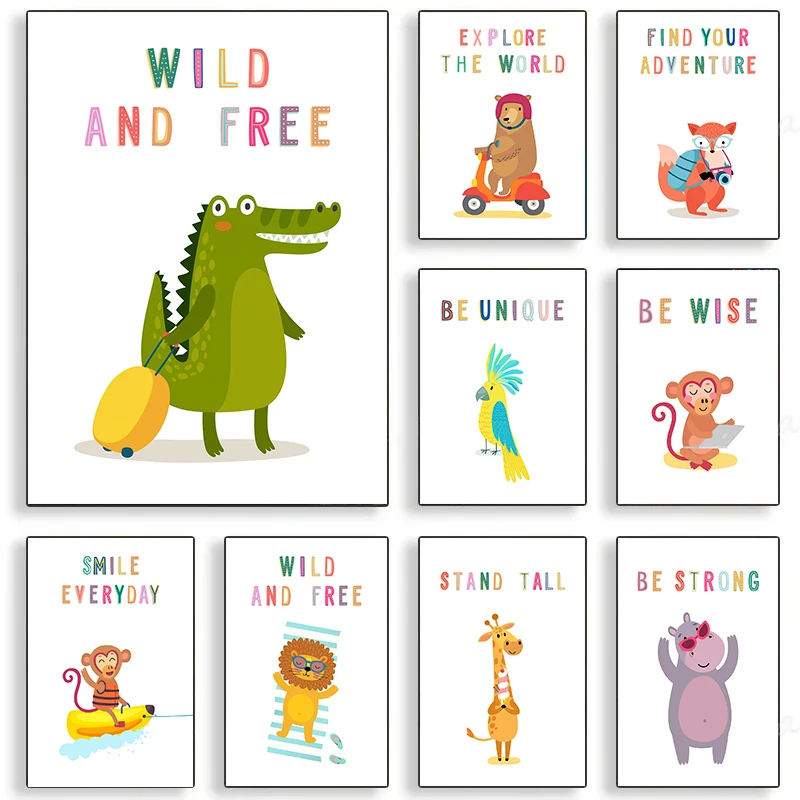 Impresión en lienzo de animale - Kids Education Picture reseña y precio
